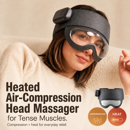 Heated Air-Compression Head Massager
