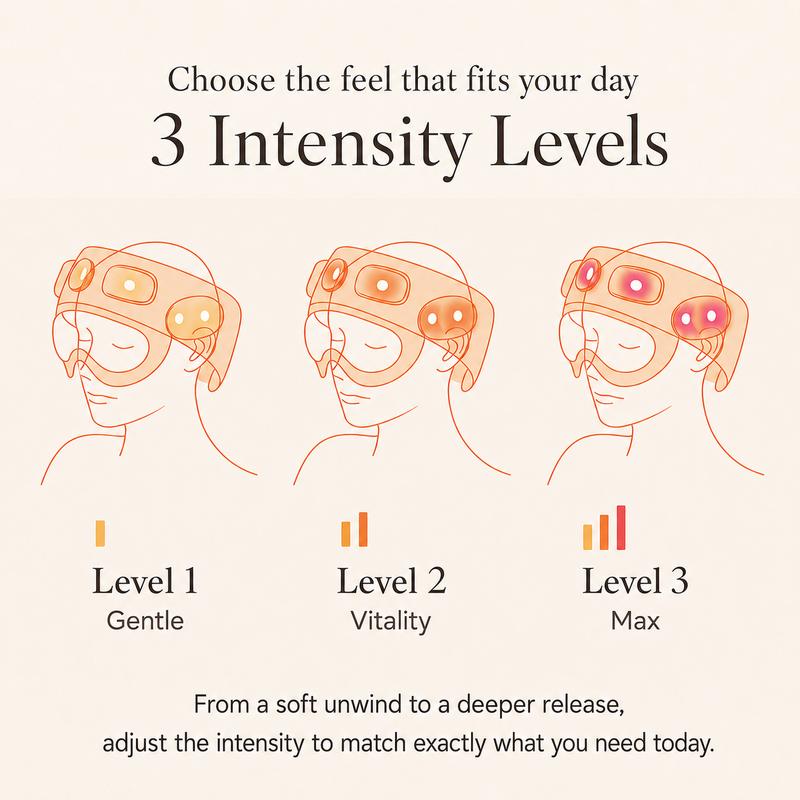 Heated Air-Compression Head Massager